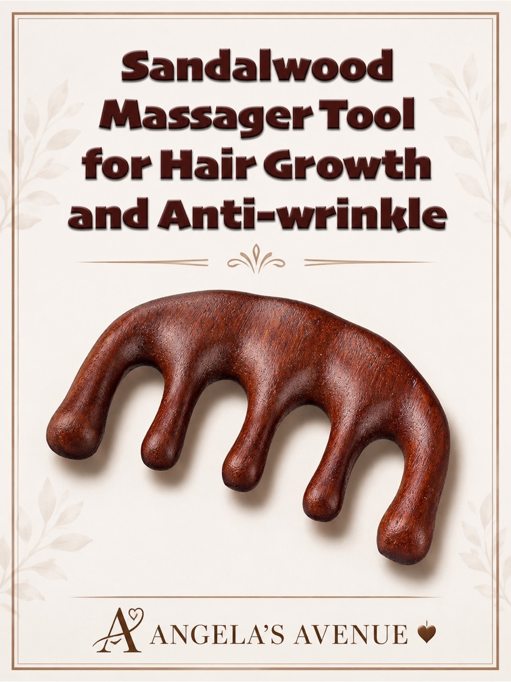 Sandalwood Massager Tool for Hair Growth and Anti-wrinkle NEW